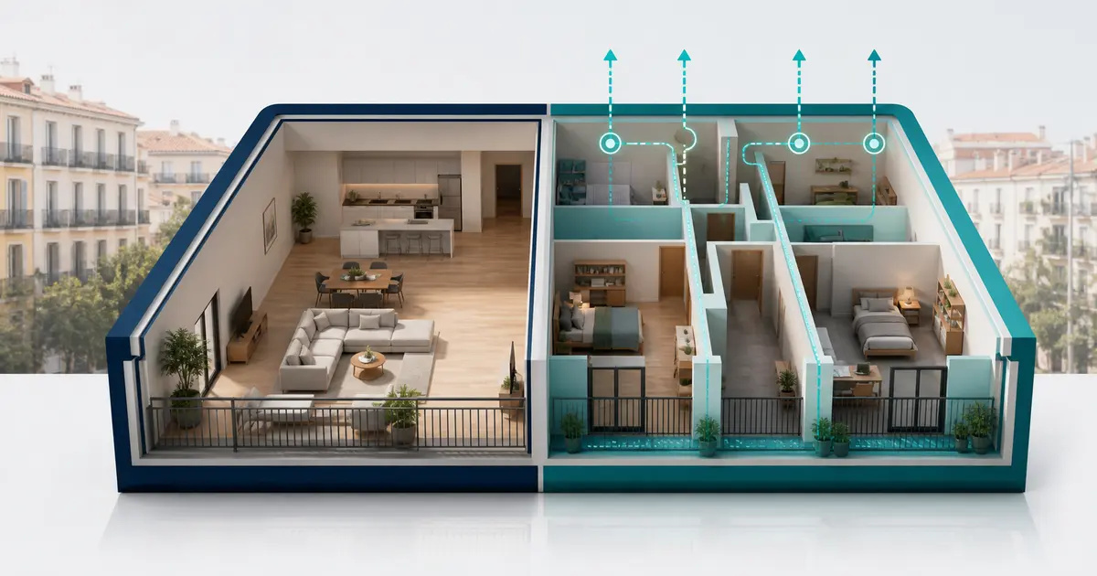 Alquiler tradicional vs. alquiler por habitaciones: qué modelo es más rentable